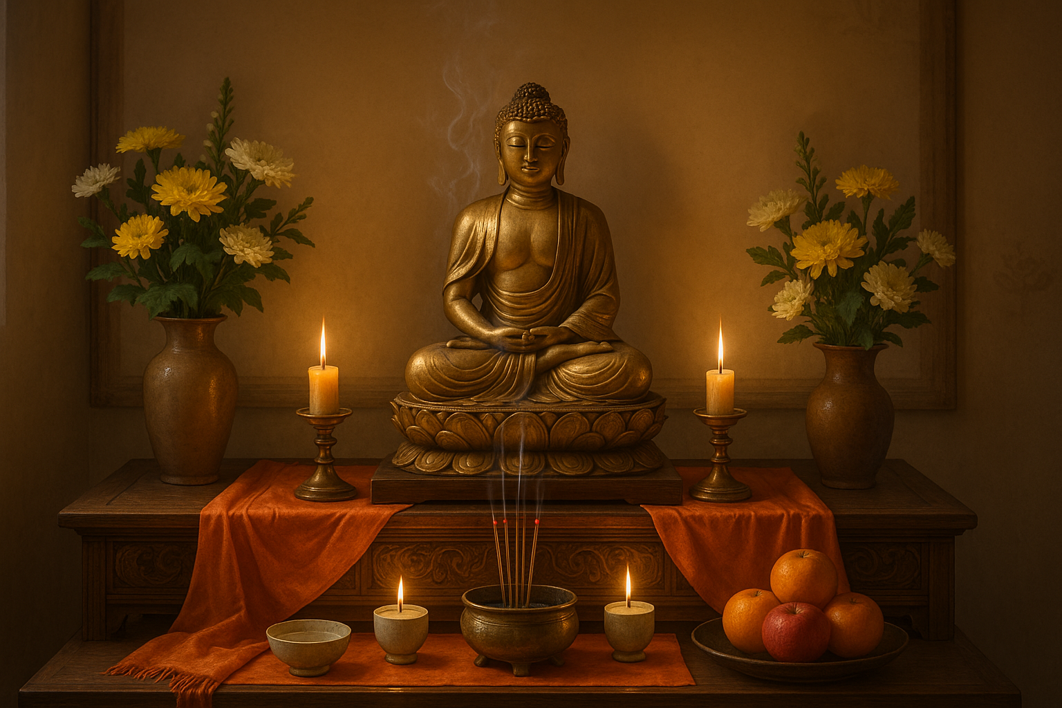 Creating a Buddhist Altar at Home – Setup & Offerings