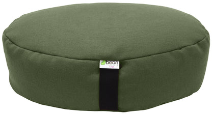 Hemp Zafu Meditation Cushion – 17 oz. Hemp Fabric with Organic Buckwheat Hull Fill