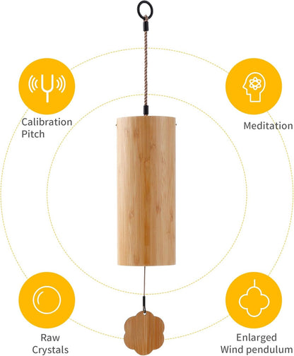 Wind Chime Meditation Bamboo Windchime Sound Healing Instruments Yoga Zen Sound Bath Gift for Therapy Sound G Chord Winter