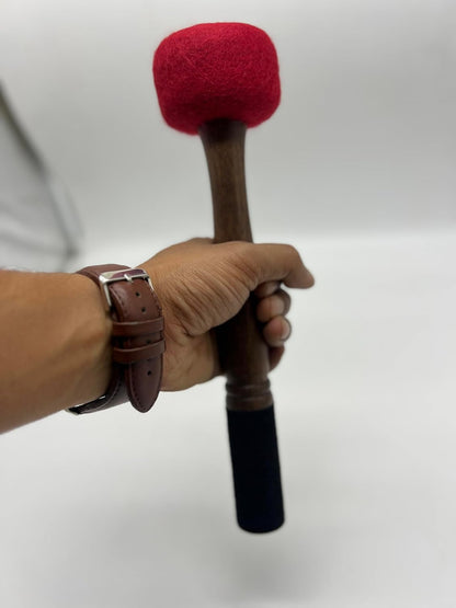 MFelte peppered 9" gong stick, singing bowl mallet,drum stick/Malletfoe Tibetan singing bowl, Hand made in Nepal,