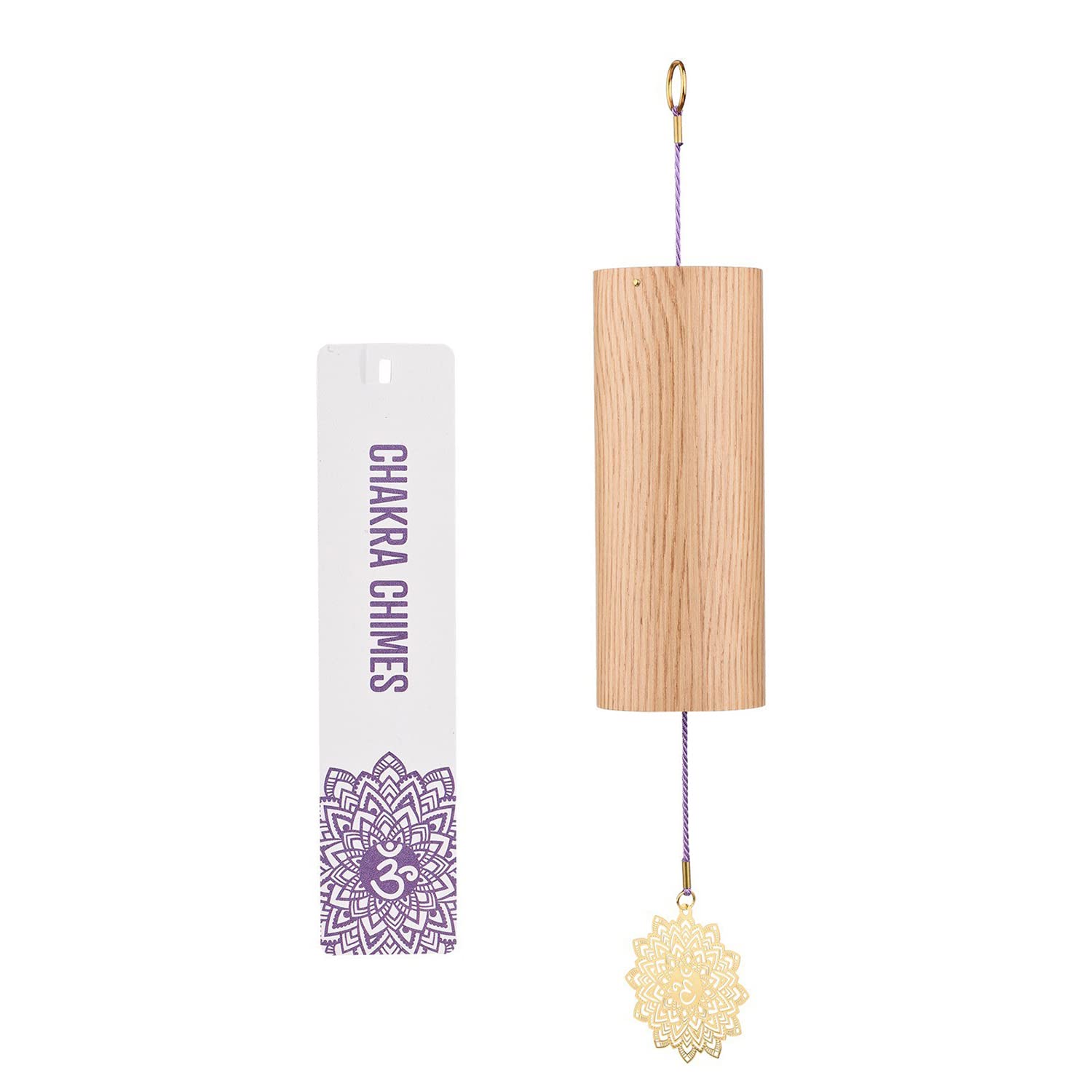 Chakra Chimes Natural Bamboo Wind Chimes Meditation Chord Windchime Wind Bell for Home Decoration Zen Mindfulness Root Chakra