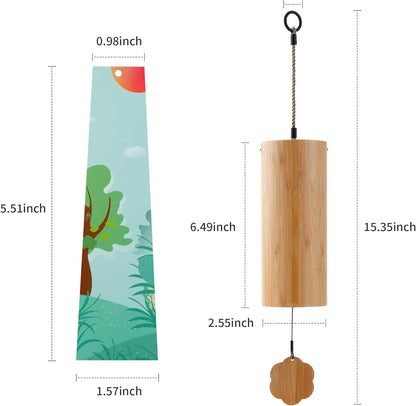 Wind Chime Meditation Bamboo Windchime Sound Healing Instruments Yoga Zen Sound Bath Gift for Therapy Sound G Chord Winter