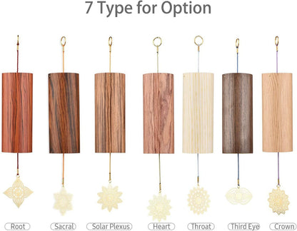 Chakra Chimes Natural Bamboo Wind Chimes Meditation Chord Windchime Wind Bell for Home Decoration Zen Mindfulness Root Chakra