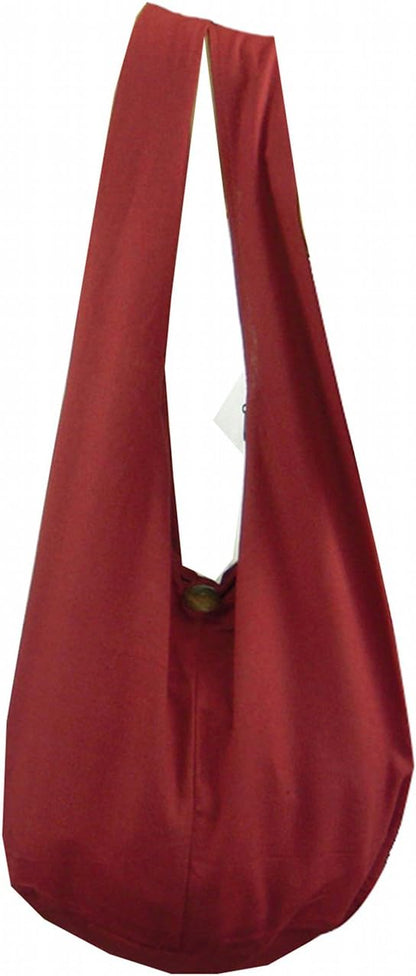 BTP! Thai Monk Buddha Cotton Sling Crossbody Messenger Bag Shlouder Purse Hippie Hobo Medium