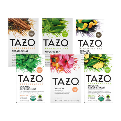 TAZO Organic Chai Black Tea Bags, Caffeinated tea, 16 Total Bags