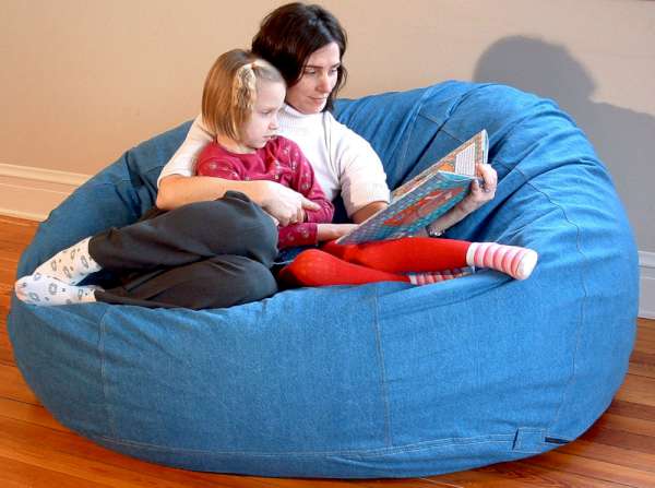 Comfy Bean Bag Loveseat – Cotton, Organic, or Hemp