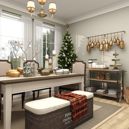 Deco 79 Rustic Metal Cowbell Decorative Bells, 4" x 3" x 29", Gold