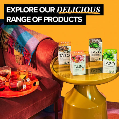 TAZO Organic Chai Black Tea Bags, Caffeinated tea, 16 Total Bags
