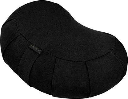 Zafu Crescent Meditation Cushion, Black