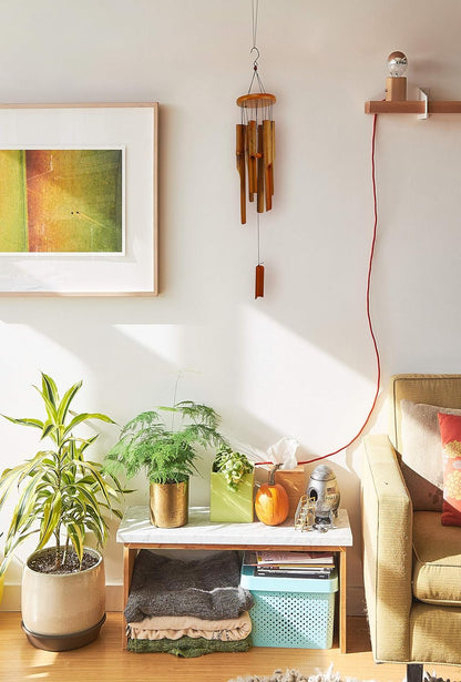 MUMTOP Bamboo Wind Chimes, Outdoor Wooden Wind Chime with Amazing Deep Tone for Garden, Patio, Home or Outdoor Decor