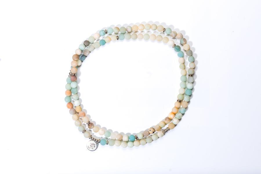 Amazonite Gemstone 108 Bead Mala – Find Your Chill