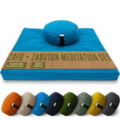 Cotton Meditation Cushion Set – Zafu & Zabuton, USA Made