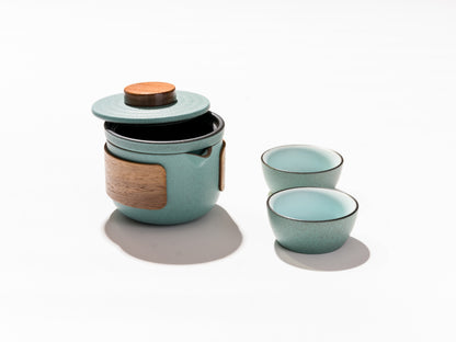 Ceramic Travel Tea Set for Two | Portable Calm on the Go