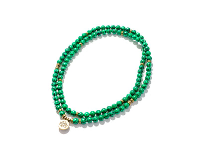 Malachite Mala, necklace or bracelet made at sangha house | Handcrafted & Mindful Products