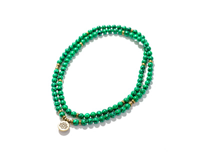 Malachite Mala, necklace or bracelet made at sangha house | Handcrafted & Mindful Products