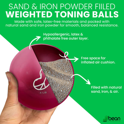 Soft Weighted Therapy Balls – Sand & Iron Filled Safe Grip