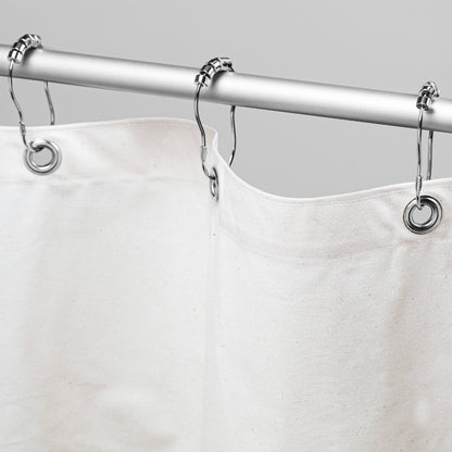 Cotton Shower Curtain – Natural & White Bath Sizes