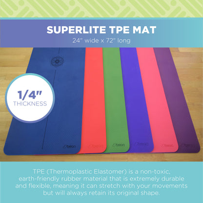 SuperLite TPE Yoga Mat – Thick Mandala Energy Line