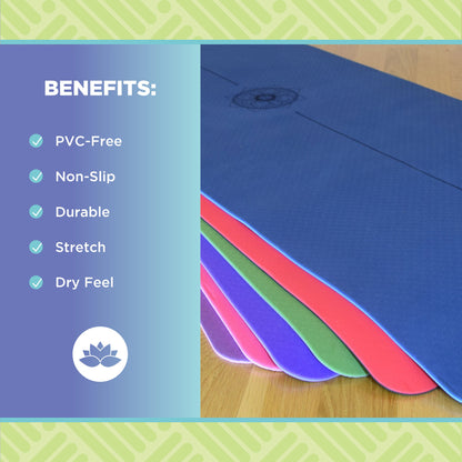 SuperLite TPE Yoga Mat – Thick Mandala Energy Line