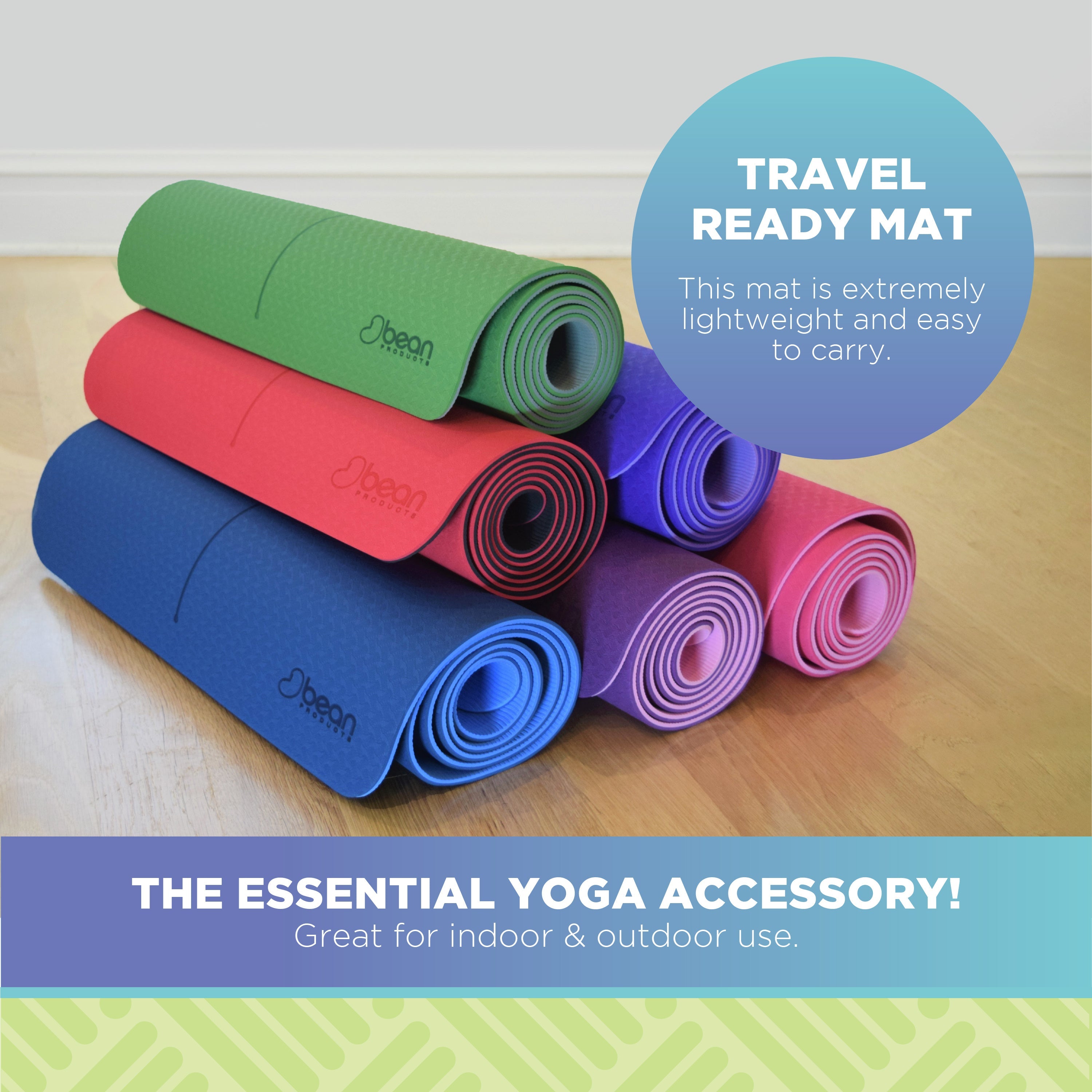 SuperLite TPE Yoga Mat – Thick Mandala Energy Line