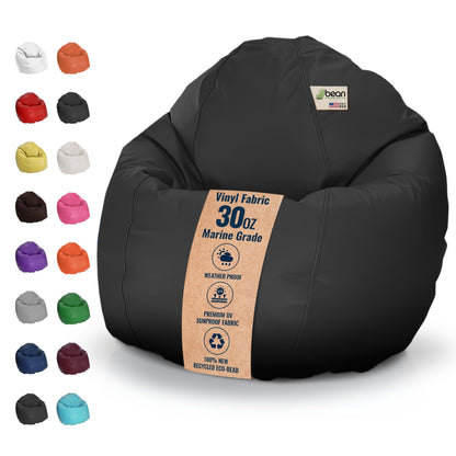 Vinyl Bean Bag Chair – Marine Grade Indoor/Outdoor Lounger