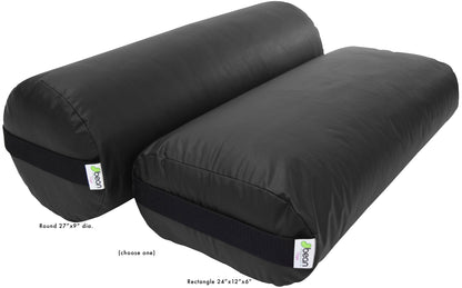 Vinyl Yoga Bolster – Aqua Round Therapy Support