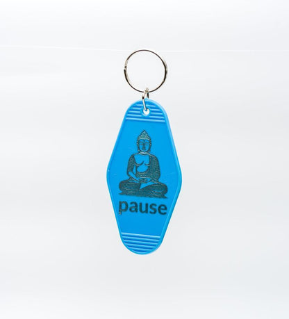 Breathe & Pause Buddhist Hotel FOB Keychains