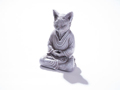 Cat Buddha Statue in Grey made at Sangha House | Handcrafted & Mindful Products