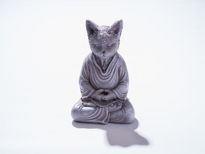 Cat Buddha Statue in Grey made at Sangha House | Handcrafted & Mindful Products