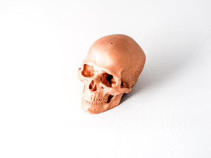 Copper Skull Sculpture (4-inch, Handcrafted Resin)