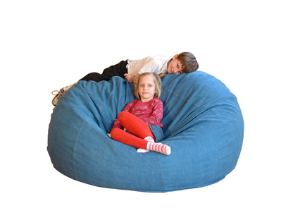 Comfy Bean Bag Loveseat – Cotton, Organic, or Hemp
