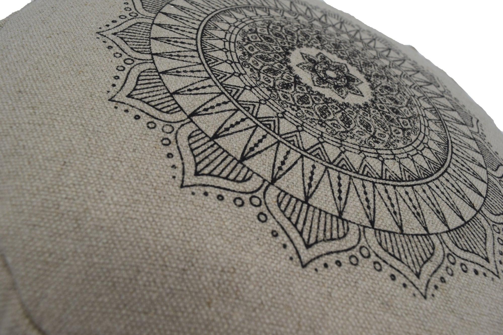Hemp Mandala Zafu – Organic Buckwheat Meditation Cushion