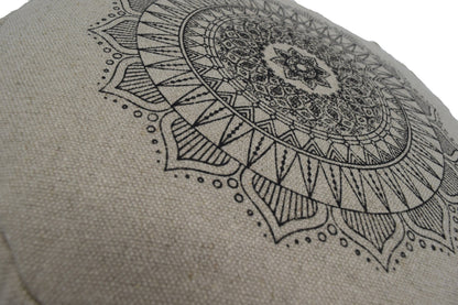 Hemp Mandala Zafu – Organic Buckwheat Meditation Cushion
