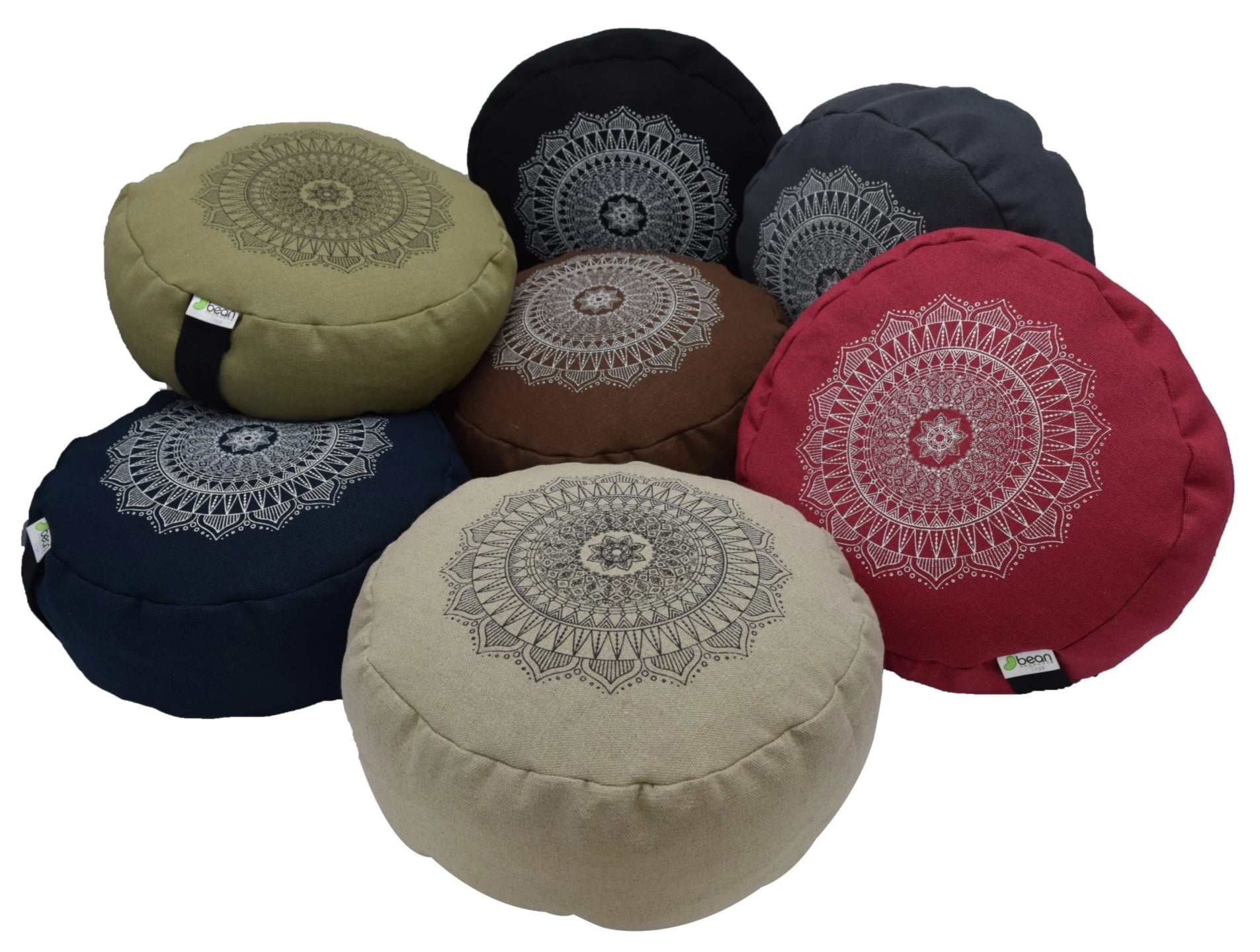 Hemp Mandala Zafu – Organic Buckwheat Meditation Cushion