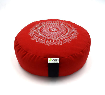 Cotton Mandala Zafu – Organic Buckwheat Meditation Cushion