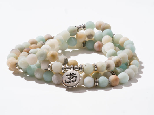 Amazonite Gemstone 108 Bead Mala – Find Your Chill