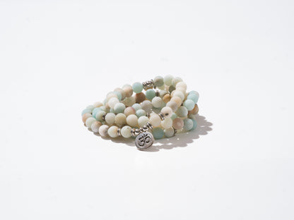 Amazonite Gemstone 108 Bead Mala – Find Your Chill