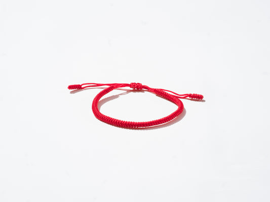 Red Woven String Bracelet - Handmade at Sangha House