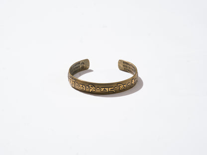 Brass Om Mani Padme Hum Bangle – Wear Your Mantra, Elevate Your Vibe