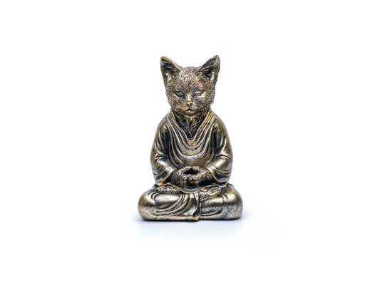 Cat Buddha Statue - Gold