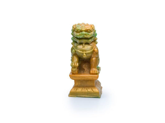 Golden Jade Foo Dog Statue