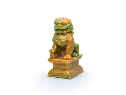 Golden Jade Foo Dog Statue