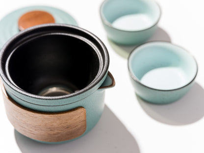 Ceramic Travel Tea Set for Two | Portable Calm on the Go