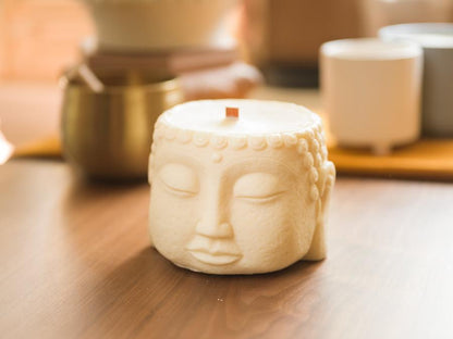 Handmade Buddha Head Candle