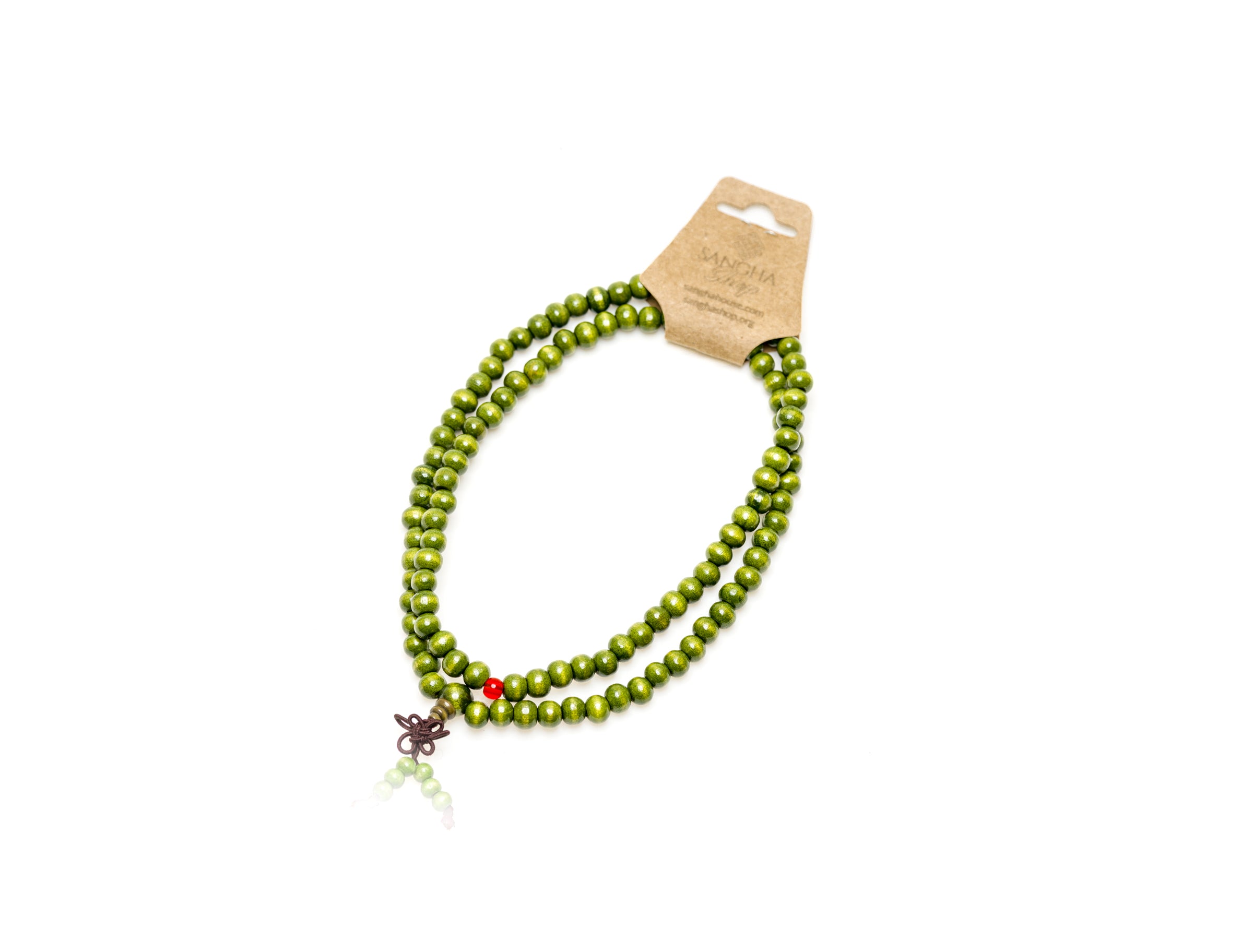 Green Bead Mala | 108 Prayer Beads for Growth, Healing & Balance