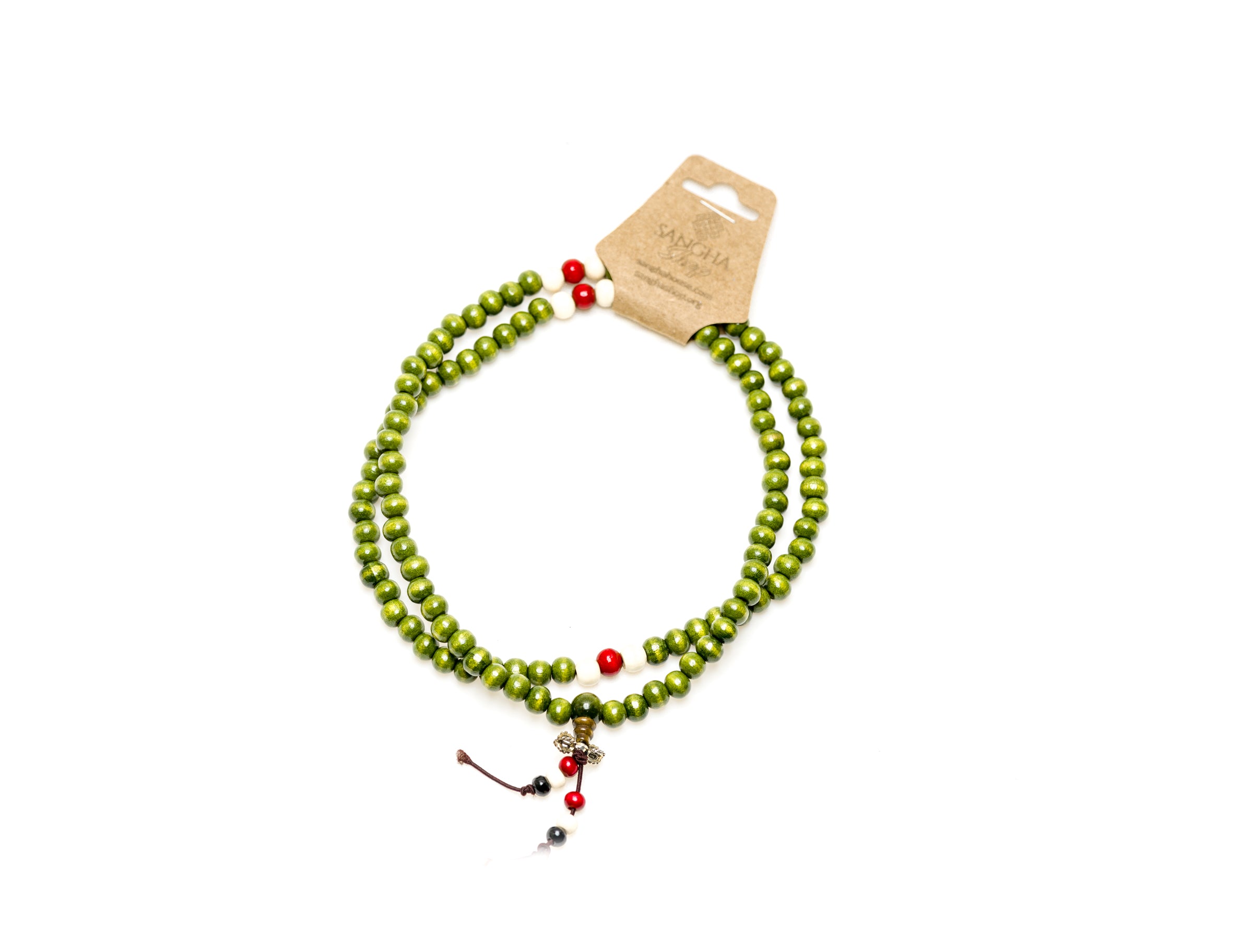Green Bead Mala | 108 Prayer Beads for Growth, Healing & Balance