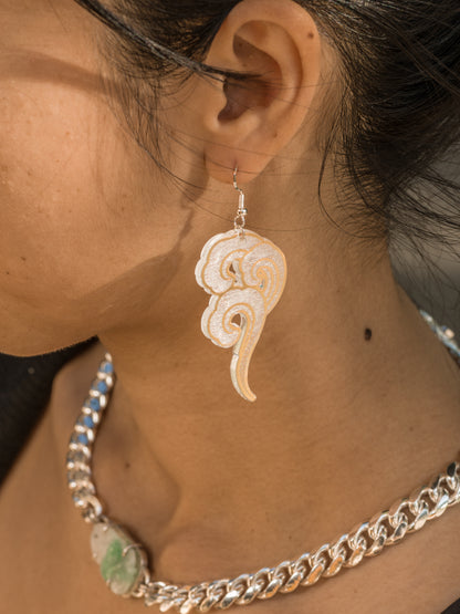 Tibetan Cloud Laser Cut Acrylic Earrings – Sangha Shop Exclusive