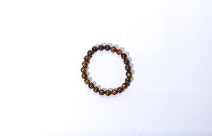 Tiger Eye Bracelet For Men 8MM Natural Stone Beads Bracelet Set Stretch Lava Rock