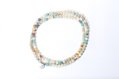 Amazonite Gemstone 108 Bead Mala – Find Your Chill