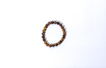 Tiger Eye Bracelet For Men 8MM Natural Stone Beads Bracelet Set Stretch Lava Rock